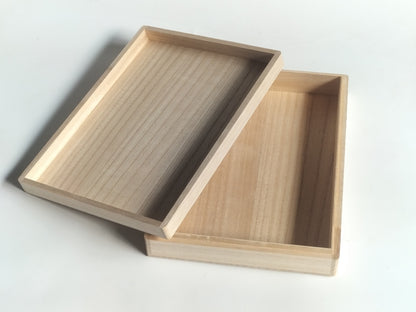 桐箱 B5浅口サイズ 蓋を開けた内部 内寸270×195×48mm